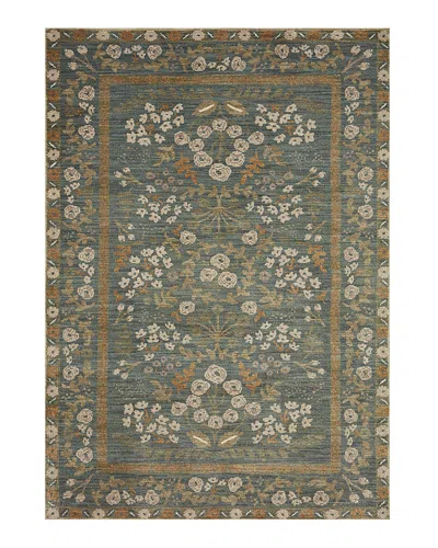 Rifle Paper Co . Fiore Fio-01 Area Rug, 2'7 X 4' In Slate/sage
