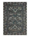 Rifle Paper Co . Fiore Fio-01 Area Rug, 5' X 7'10 In Navy/gray