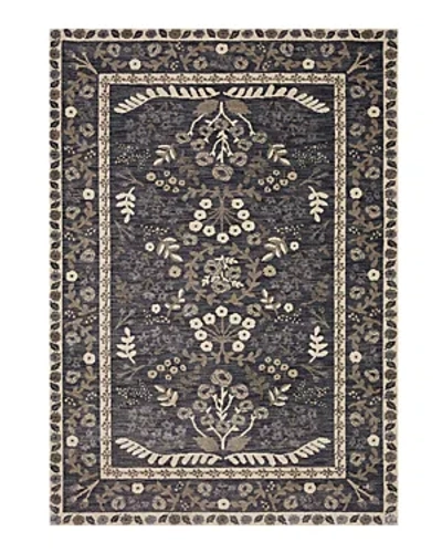 Rifle Paper Co . Fiore Fio-01 Area Rug, 7'10 X 10' In Charcoal