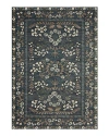 Rifle Paper Co . Fiore Fio-01 Area Rug, 7'10 X 10' In Navy/gray