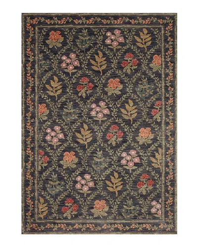 Rifle Paper Co . Fiore Fio-04 Area Rug, 2'7 X 4' In Charcoal