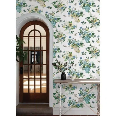 Rifle Paper Co Flower Studies Wallpaper In Blue