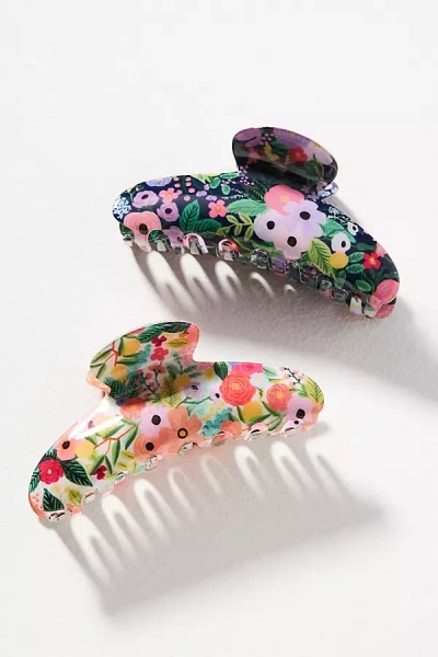 Rifle Paper Co Garden Party Hair Claw Clips, Set Of 2 In Multi