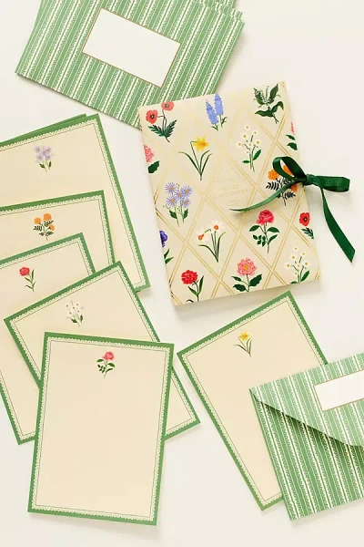 Rifle Paper Co Garden Study Folio Stationery Set In Green