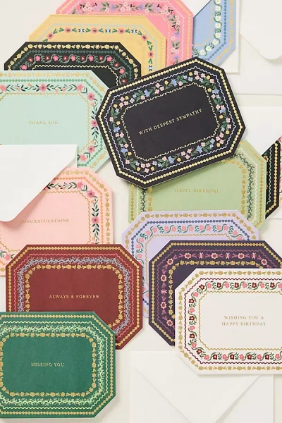 Rifle Paper Co Gemma Essentials Card Box In Multi
