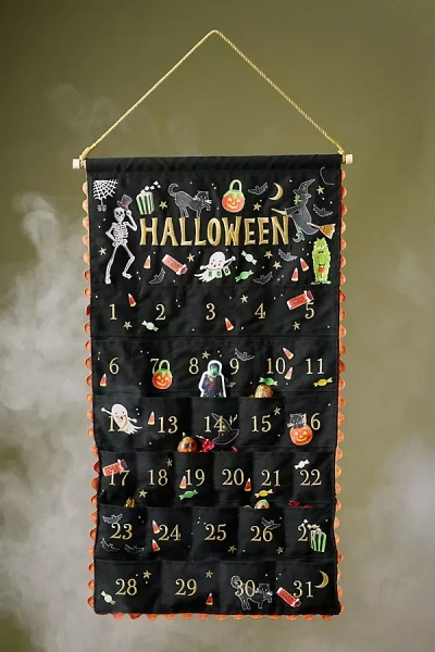 Rifle Paper Co Halloween Parade Embroidered Hanging Countdown Calendar