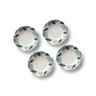 Rifle Paper Co Hydrangea 16oz. Melamine Dessert Bowl In Blue;white