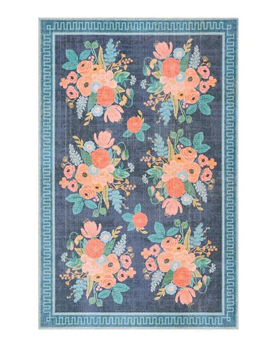 Rifle Paper Co . Jardin Jad-01 Area Rug, 4'1 X 5'6 In Black