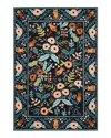 Rifle Paper Co . Les Fleurs Les-01 Area Rug, 7'9 X 9'9 In Black