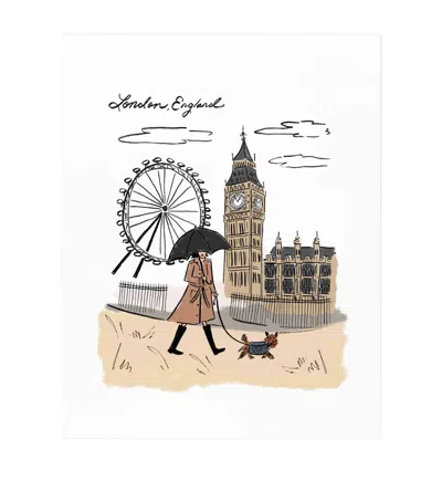 Rifle Paper Co London Travel Sketch Print In Multi