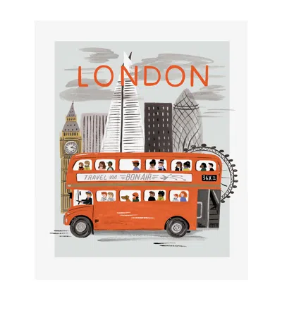 Rifle Paper Co London World Traveller Print In Multi