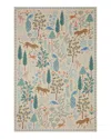 Rifle Paper Co . Menagerie Men-02 Area Rug, 5' X 7'6 In Cream