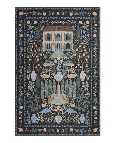 Rifle Paper Co . Menagerie Men-03 Area Rug, 2'3 X 3'9 In Black