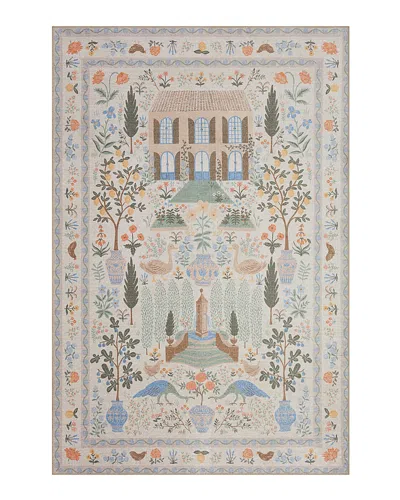 Rifle Paper Co . Menagerie Men-03 Area Rug, 7'6 X 9'6 In Cream