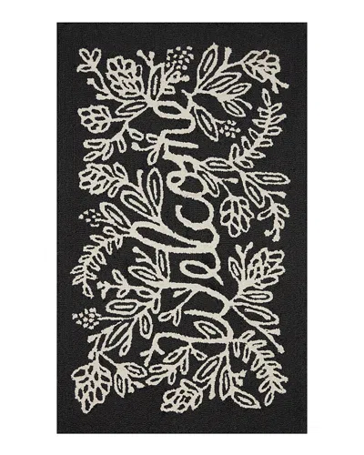 Rifle Paper Co . Minnie Min-03 Area Rug, 2'3 X 3'9 In Black