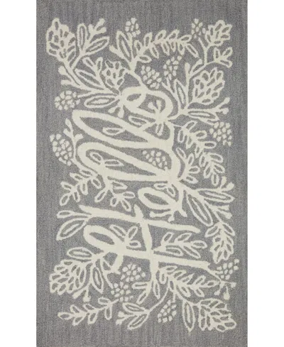 Rifle Paper Co Minnie Min-04 2'3" X 3'9" Area Rug In Gray