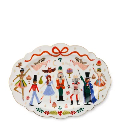 Rifle Paper Co Nutcracker Serving Tray In Multi