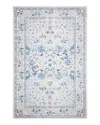 Rifle Paper Co . Palais Pal-02 Area Rug, 3'9 X 5'9 In Snow/sky Blue