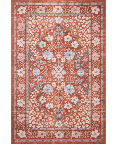 Rifle Paper Co Palais Pal-02 7'6" X 9'6" Area Rug In Red