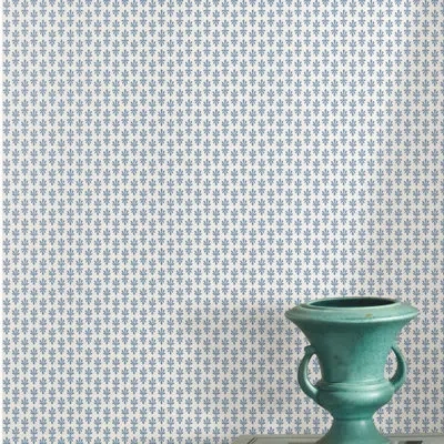Rifle Paper Co Petal 27" L X 27" W Smooth Wallpaper Roll In Blue