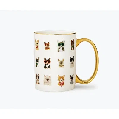 Rifle Paper Co Porcelain Coffee Mug In White