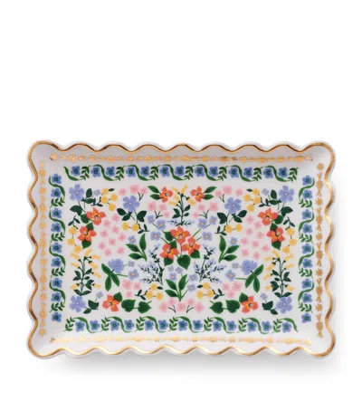 Rifle Paper Co Porcelain Wildwood Catchall Tray In Multi