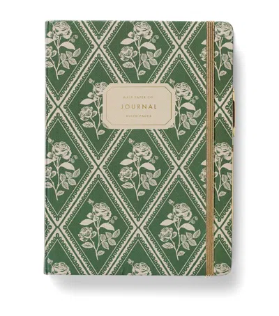 Rifle Paper Co Rose Study Journal And Pen In Green