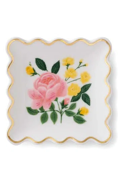 Rifle Paper Co . Roses Porcelain Ring Dish In Multi