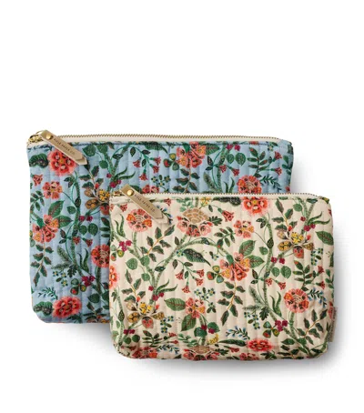 Rifle Paper Co . Set Of 2 Gracie Pouches