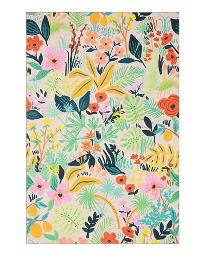 Rifle Paper Co . Veranda Vrn-02 Area Rug, 5' X 7'6 In Cream