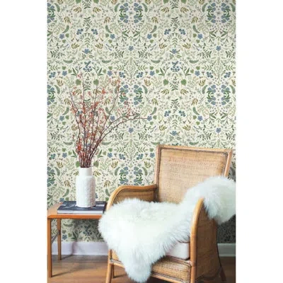 Rifle Paper Co Wildwood 27' L X 27" W Wallpaper In Light Green