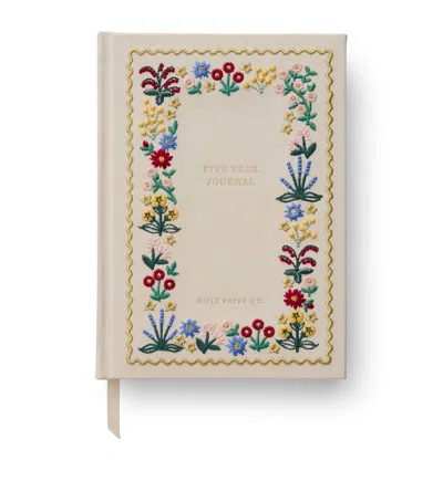 Rifle Paper Co Wildwood Five-year Journal In Yellow