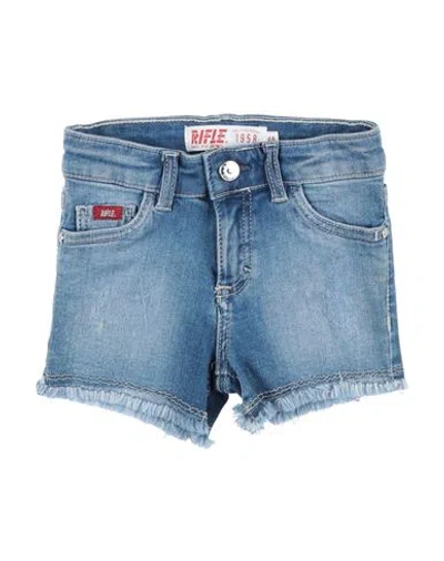 Rifle Babies'  Toddler Girl Denim Shorts Blue Size 4 Cotton, Elastomultiester, Elastane