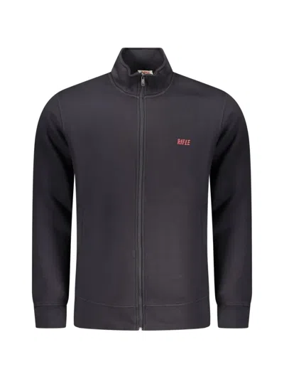 Rifle Zip-up Logo-print Sweatshirt In Blue