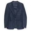 Rifugio Leather Outerwears In Blue