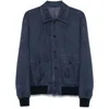 Rifugio Leather Outerwears In Blue