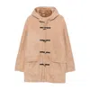 Rifugio Toggle-fastening Hooded Coat In Brown