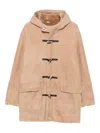 Rifugio Toggle-fastening Hooded Coat In Neutral