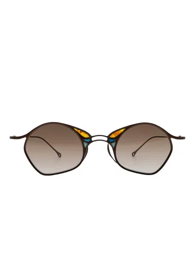 Rigards Geometric-frame Sunglasses In Brown