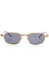 Rigards Rectangle-frame Sunglasses In ゴールドトーン