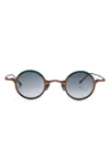 Rigards Round-frame Glasses In Braun