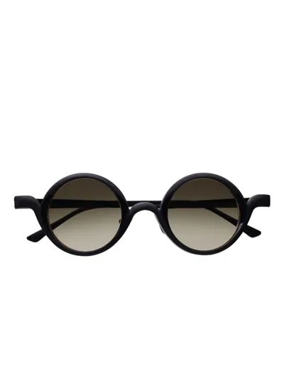 Rigards Round-frame Gradient Sunglasses In Black