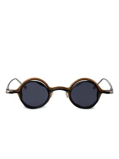 Rigards Round-frame Sunglasses In レッド