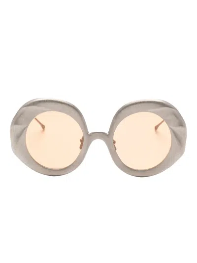 Rigards Round Frame Sunglasses In Gray