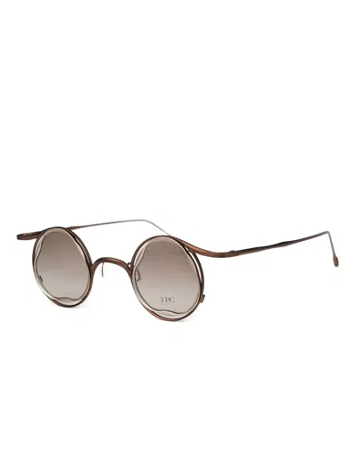 Rigards Round-frame Tinted Sunglasses In Brown