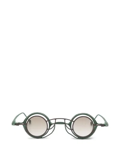 Rigards Round-frames Sunglasses In Green