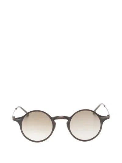 Rigards X Uma Wang Giorgio Round-frame Sunglasses In Brown