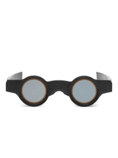 Rigards X Ziggy Chein Round-frame Sunglasses In Black