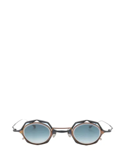 Rigards X Ziggy Chen Geometric-frame Clip-on Glasses In Blue