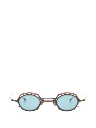 Rigards X Ziggy Chen Geometric-frame Clip-on Glasses In Brown